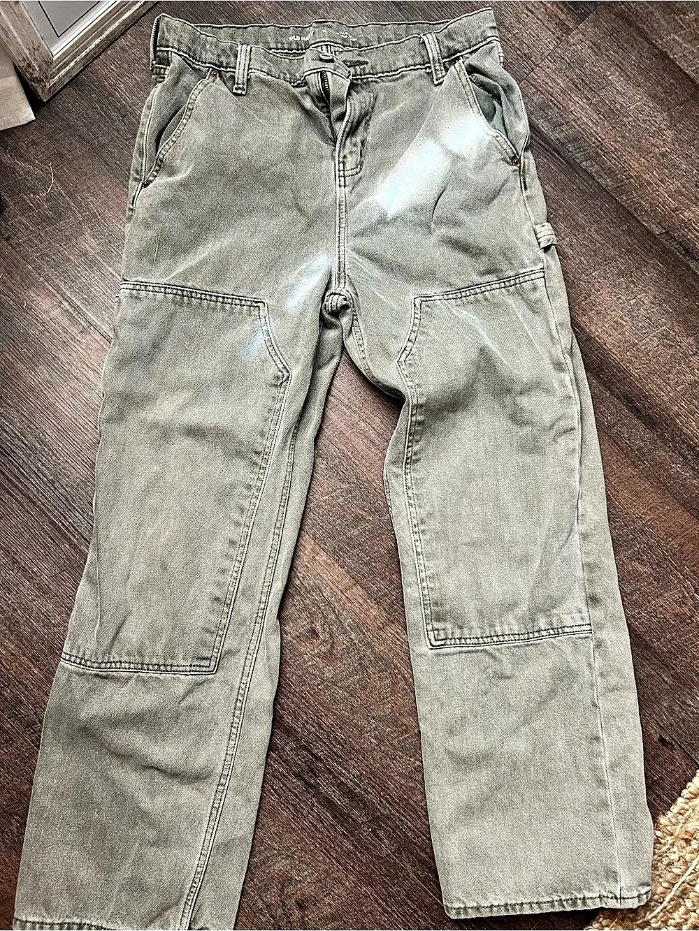 Boys Baggy Cargo Pants in light Gray